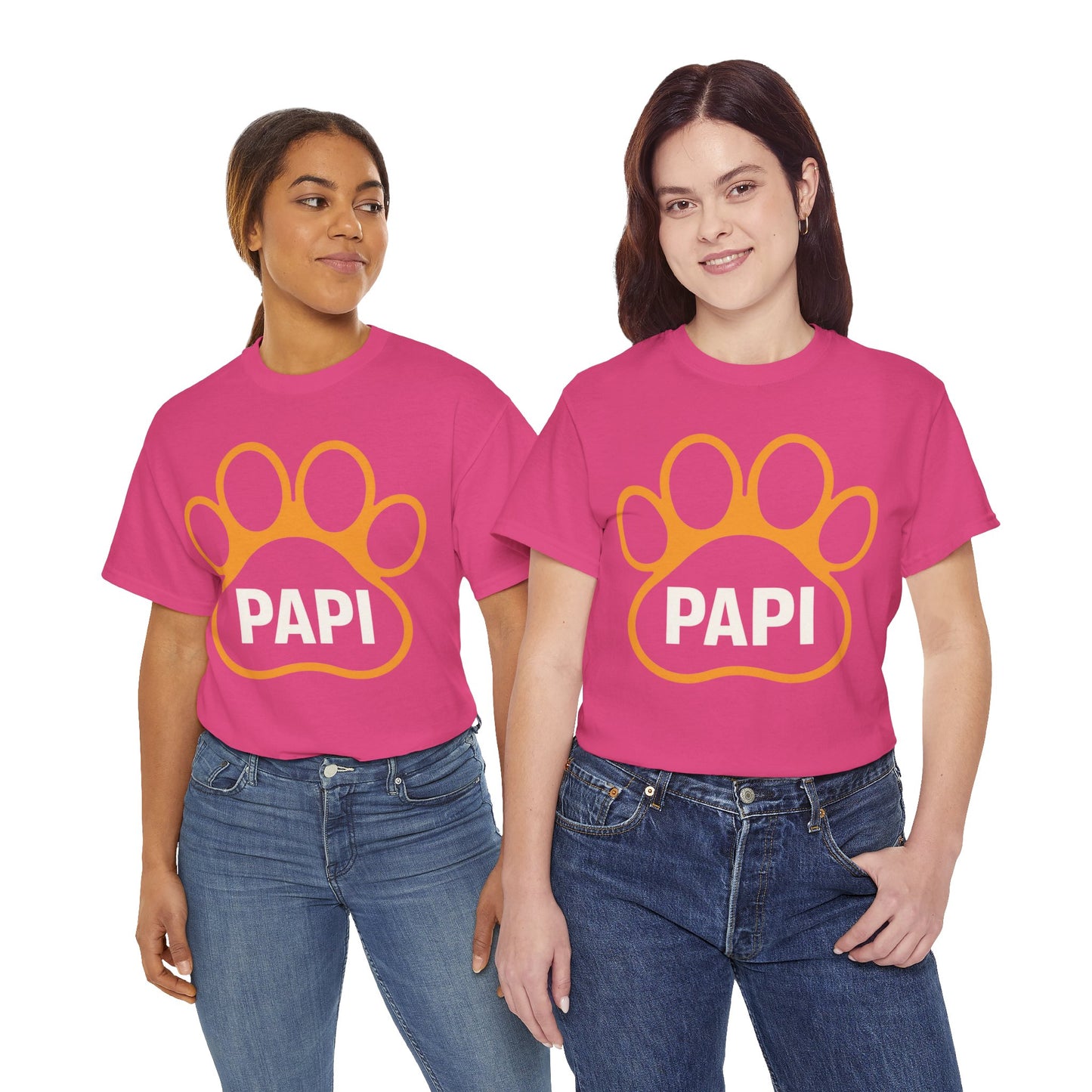 Paw Print PAPI Tee - Perfect for Dog Lovers, Gifts for Pawsome Dads, Casual Style, Pet-Themed Shirt, Unisex Cotton Top