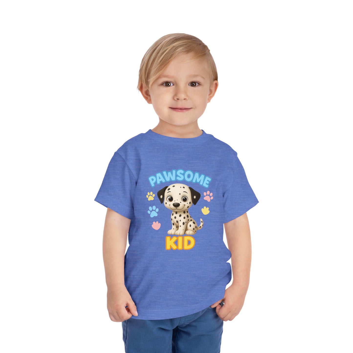 Pawsome Kid Toddler Tee, Cute Dog Tee for Toddlers, Kids' Short Sleeve Shirt, Birthday Gift, Animal Lovers, Pet Themed Apparel