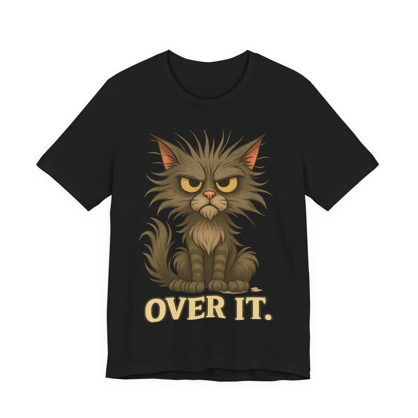 Over It Cat T-Shirt — Grumpy Kitty Graphic Tee