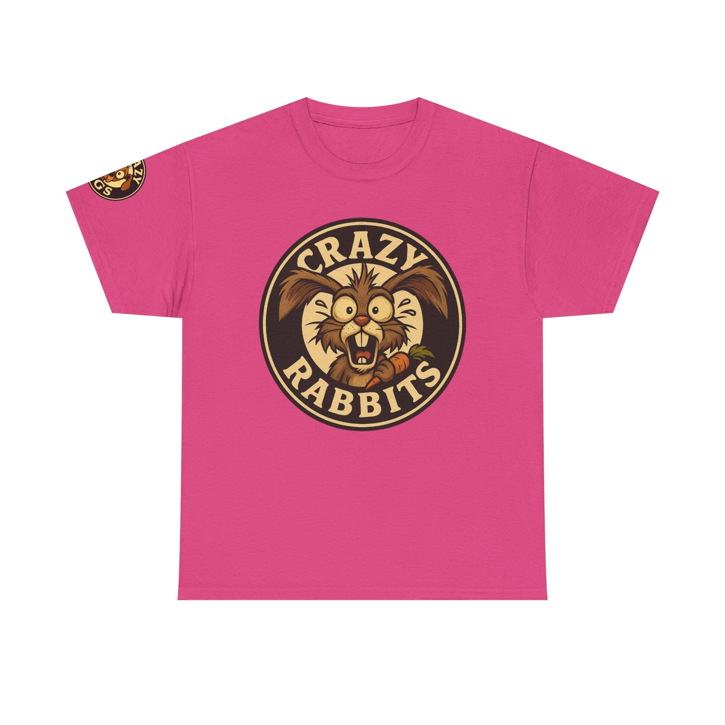 Crazy Rabbits Graphic Tee — Retro Mascot Rabbit Shirt