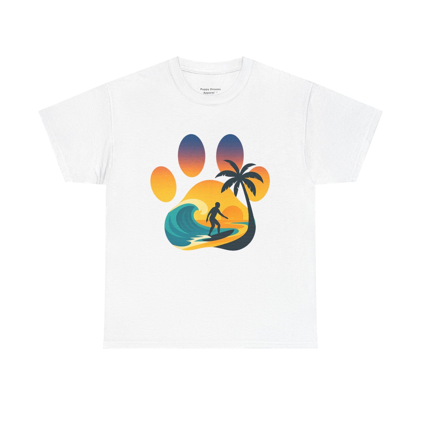 Surf Sunset Paw Print Tee