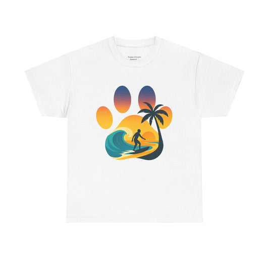 Surf Sunset Paw Print Tee