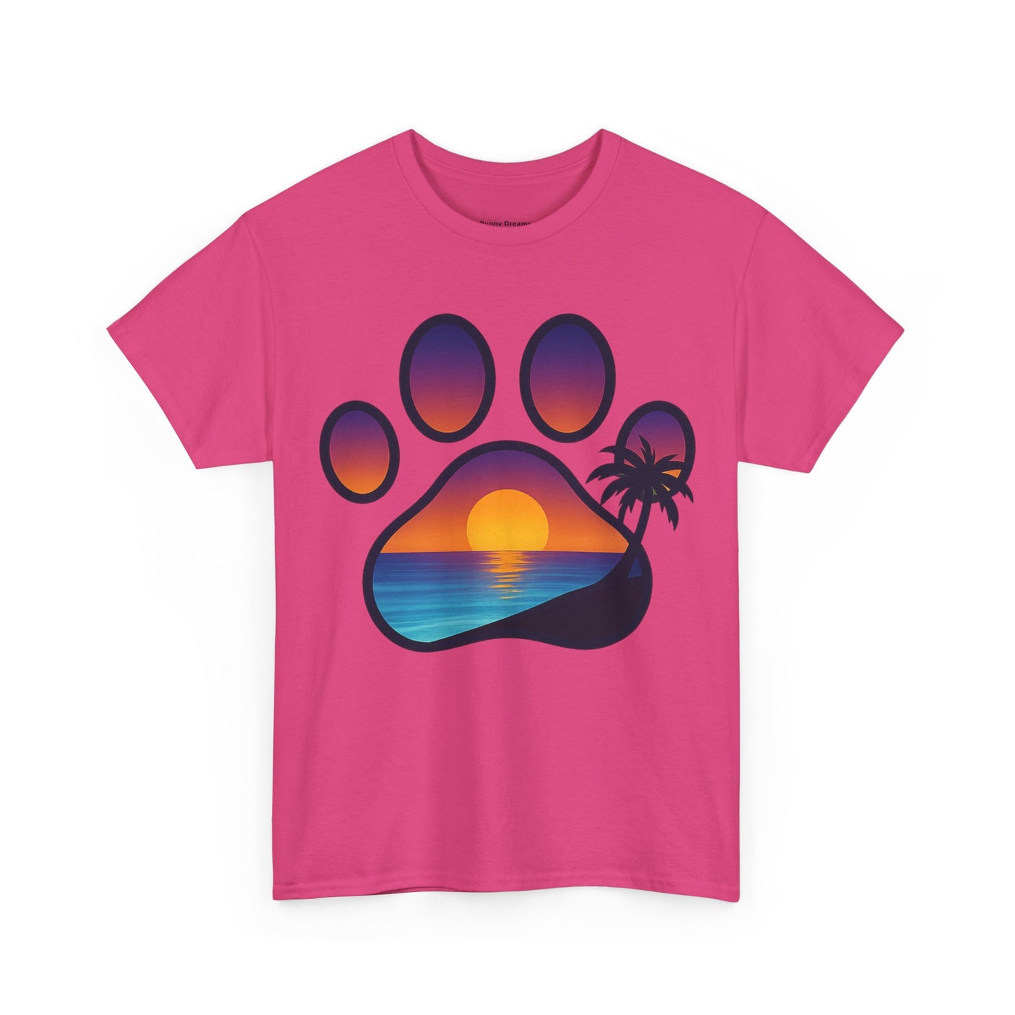Sunset Beach Paw Print Tee | Pet Lovers Shirt, Gift for Dog Owners, Casual Wear, Summer Vibes, Animal Lover Apparel