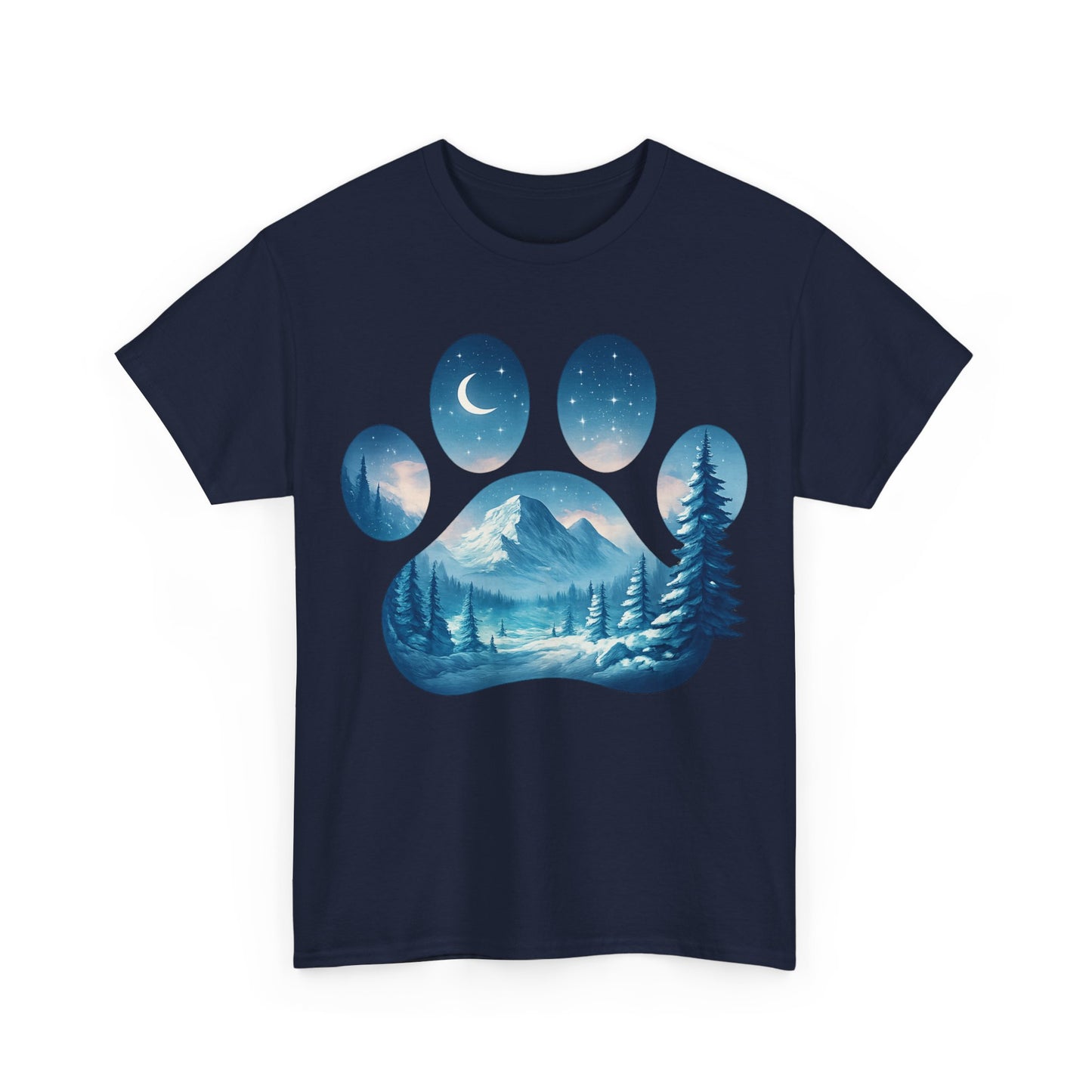 Nature-Inspired Paw Print Tee, Ideal for Pet Lovers, Perfect Gift for Birthdays, Relaxed Fit, Outdoor Adventures, Eco-Friendly