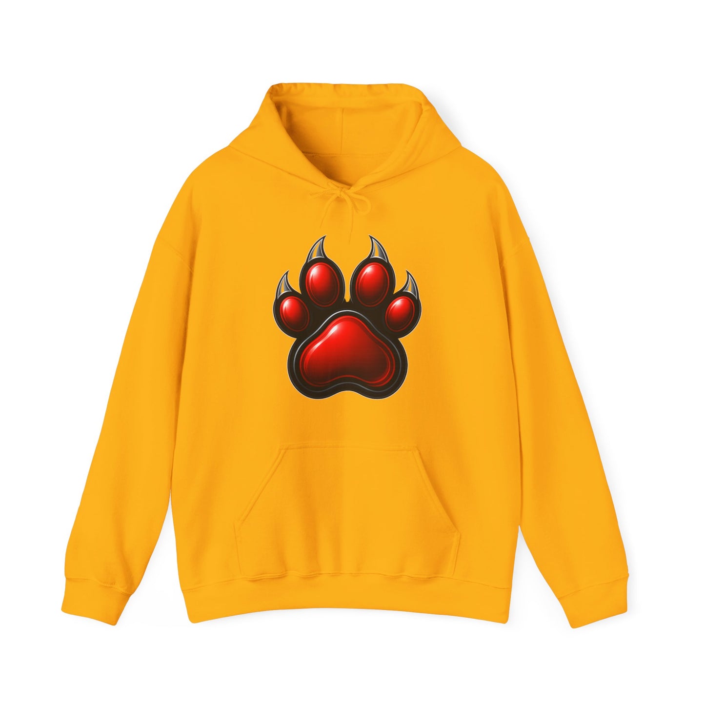 Red Paw Print Hoodie - Cozy Unisex Sweatshirt for Animal Lovers, Pet Enthusiasts, Gift for Dog Owners, Unique Casual Wear, Wild Style