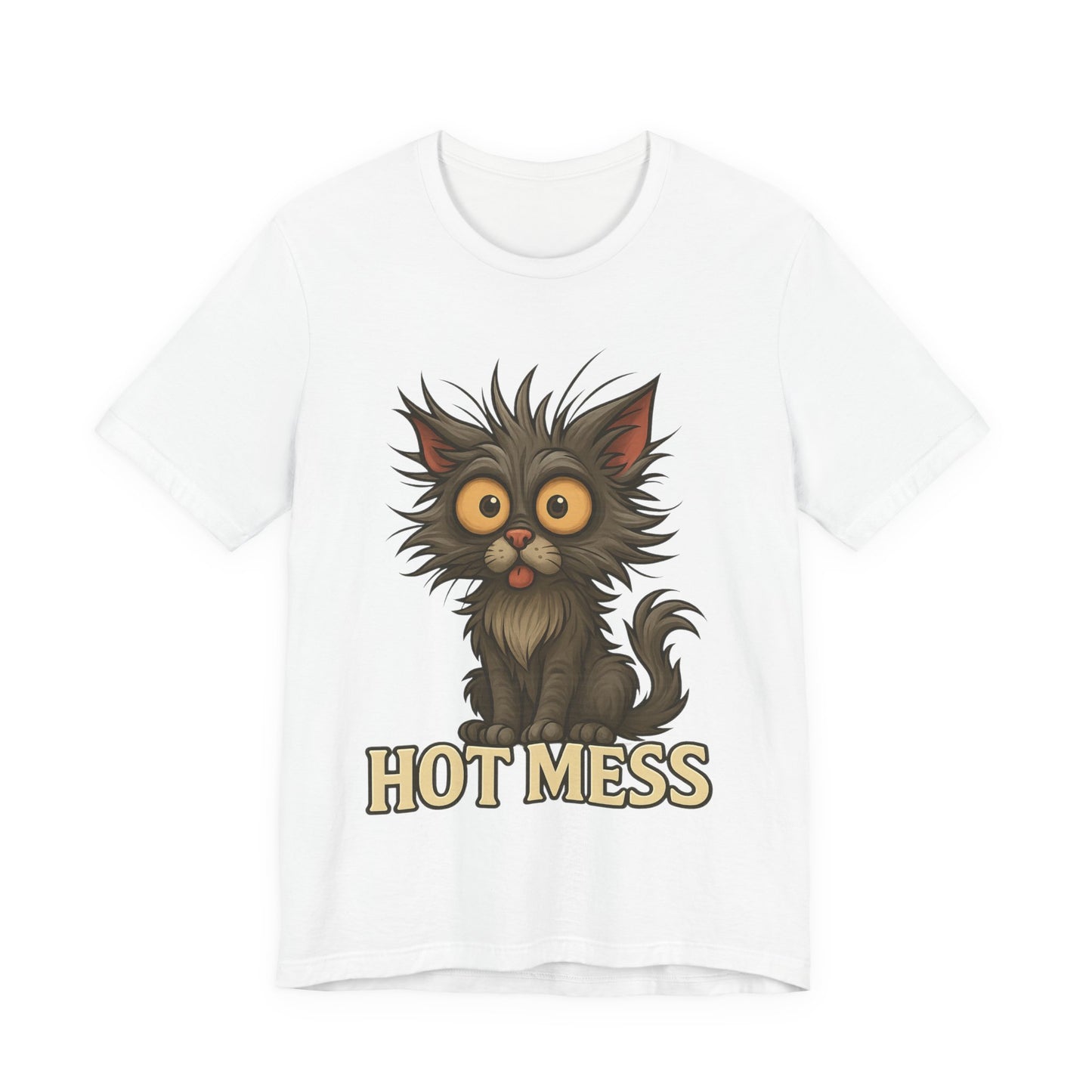 Hot Mess Cat Tee — Funny Cute Cat Graphic T-Shirt
