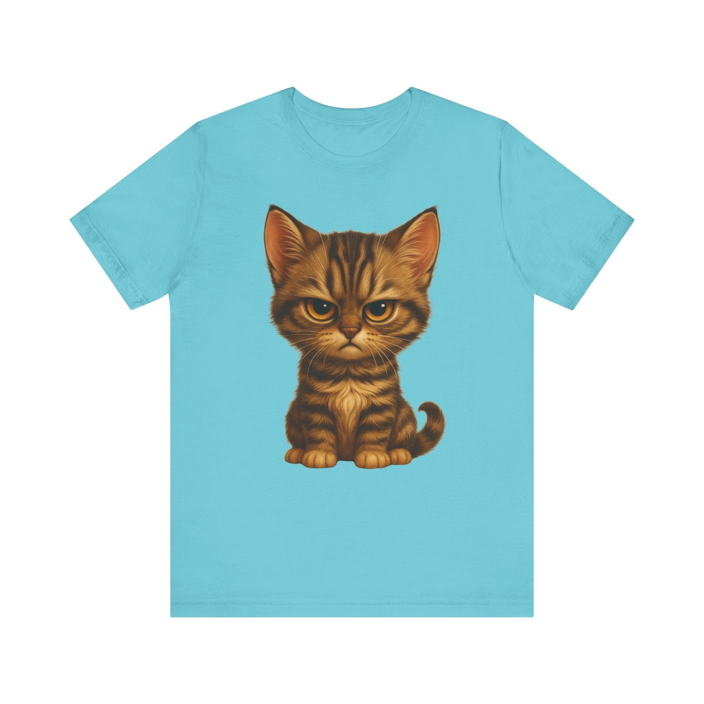 Cute Grumpy Tabby Kitten T-Shirt — Adorable Cat Graphic Tee