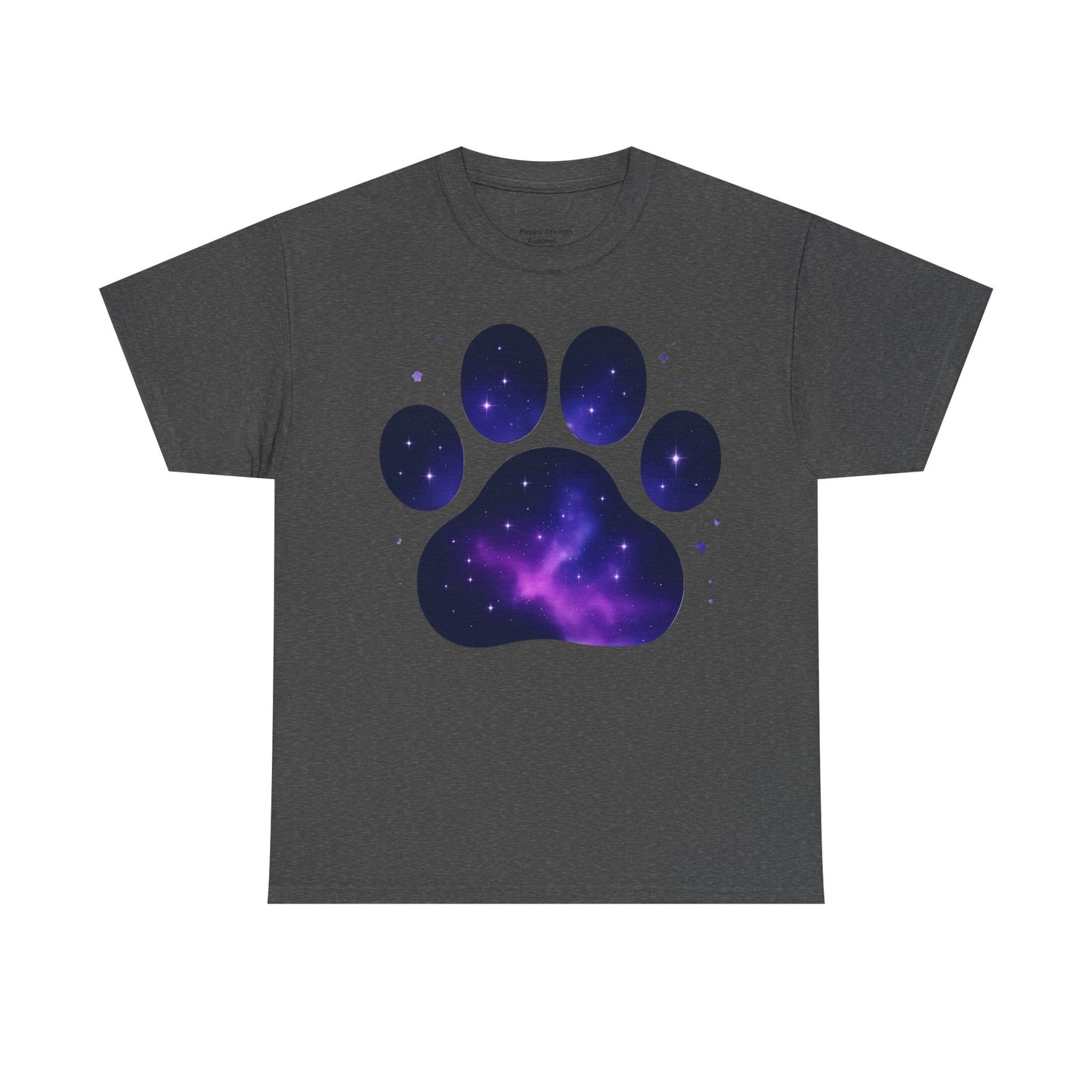 Cosmic Pet Paw Print Tee | Unisex T-Shirt for Animal Lovers, Galaxy Print, Dog & Cat Tees, Gift for Pet Owners, Space Theme Shirt