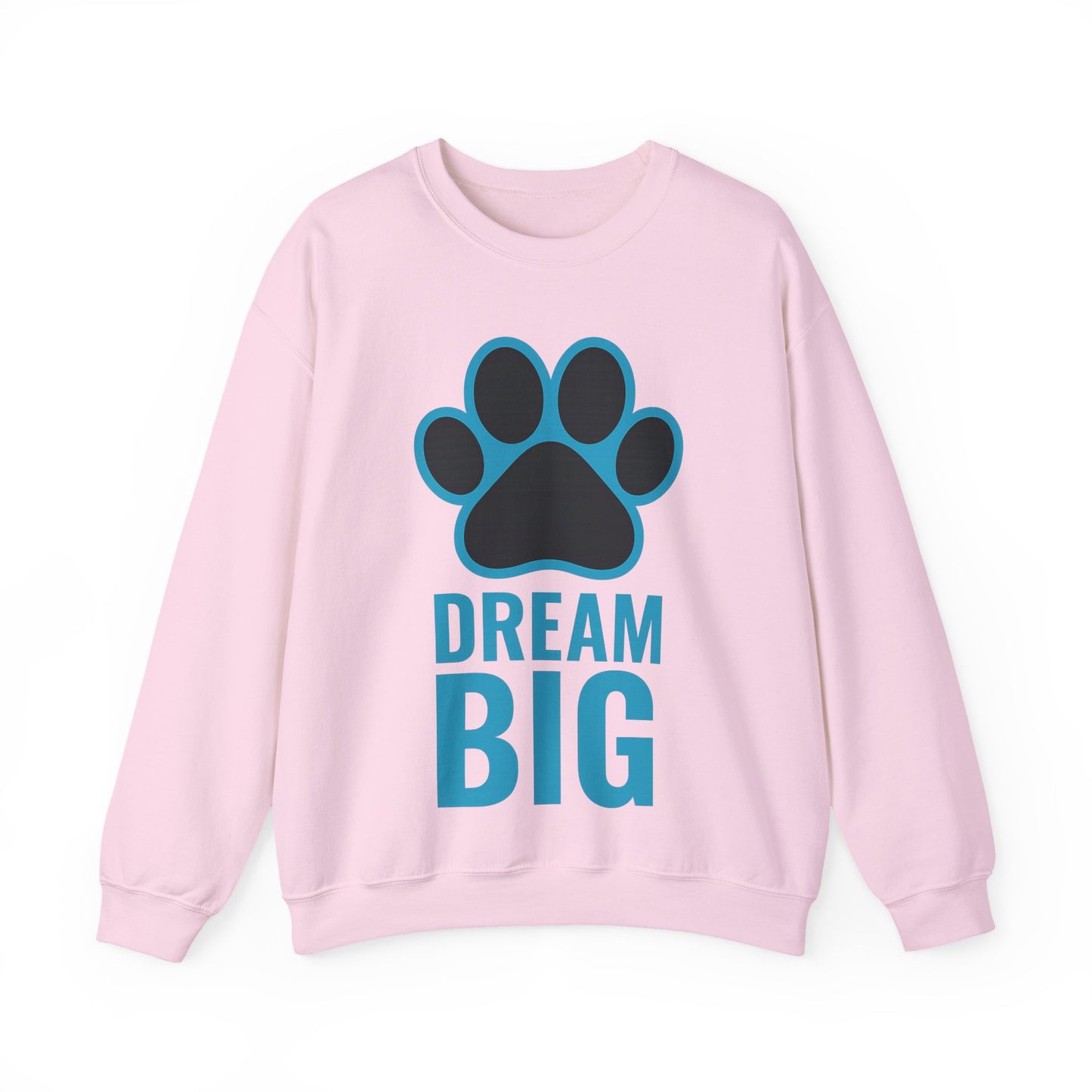 Dream Big Pet-Themed Unisex Crewneck Sweatshirt, Cozy Gift for Animal Lovers, Casual Wear, Dog Mom Gift, Birthday Gift, Comfortable Apparel