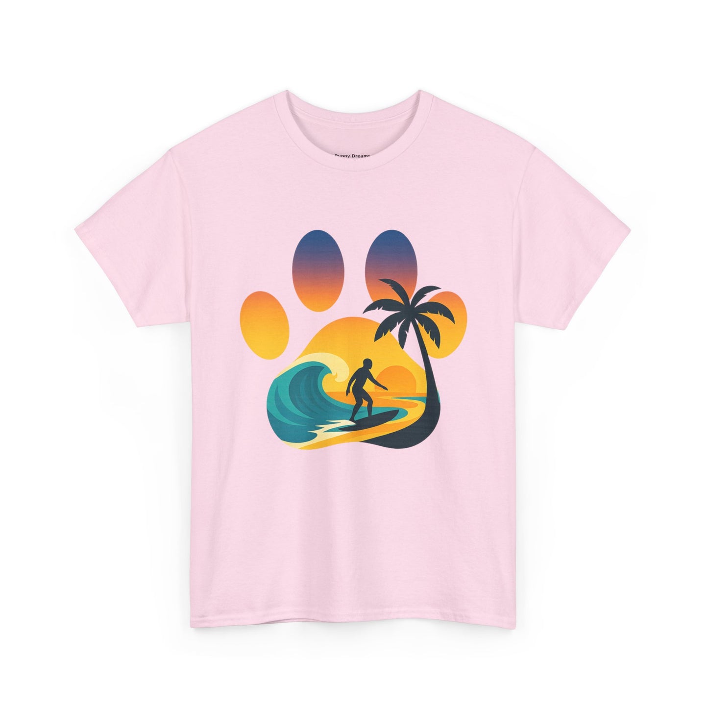Surf Sunset Paw Print Tee