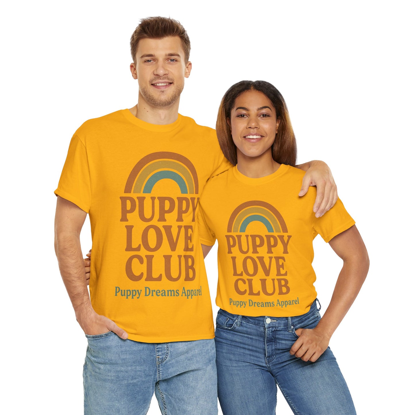Puppy Love Club Unisex Heavy Cotton Tee, Dog Lover Shirt, Pet Owner Gift, Cute Graphic Tee, Animal Enthusiast Apparel, Casual Everyday Wear