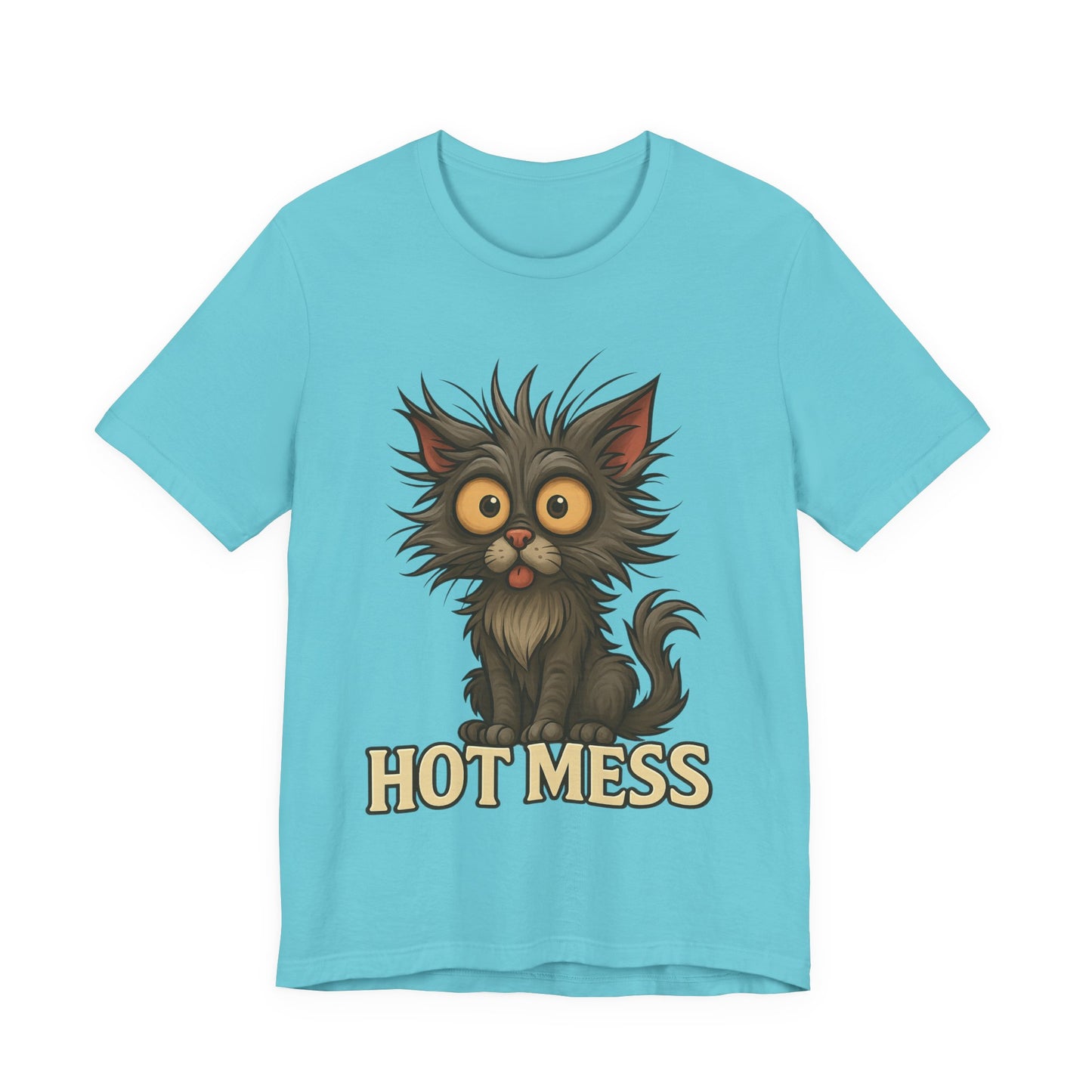 Hot Mess Cat Tee — Funny Cute Cat Graphic T-Shirt