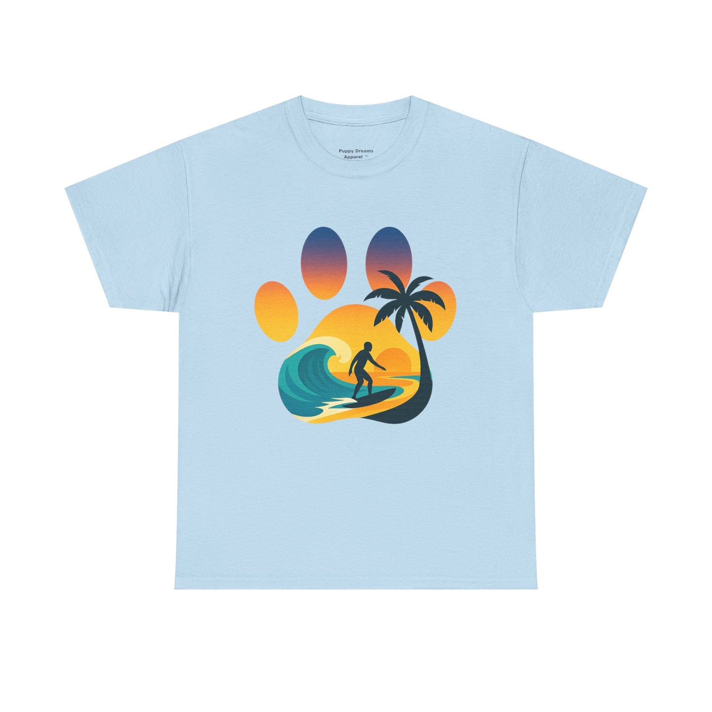 Surf Sunset Paw Print Tee