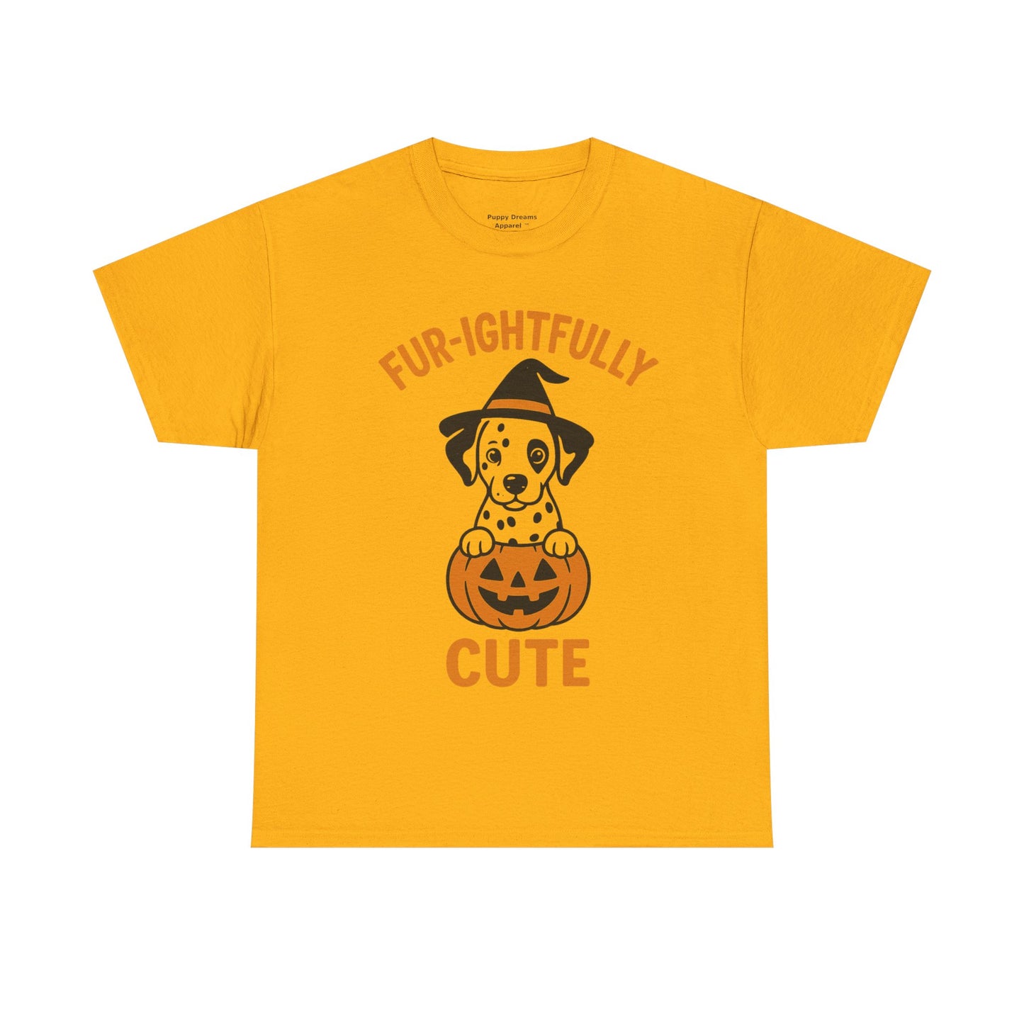 Fur-ightfully Cute Halloween Tee, Unisex Cotton Dog Lover Shirt, Halloween Costume, Pet-Themed Gift, Spooky Vibes