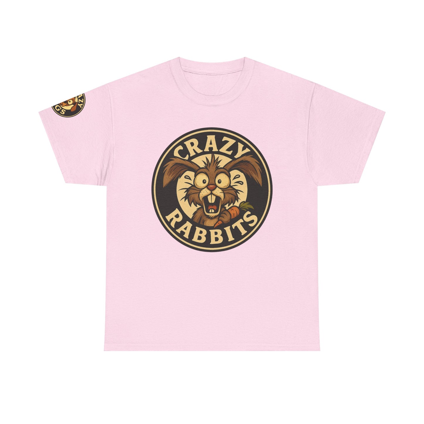 Crazy Rabbits Graphic Tee — Retro Mascot Rabbit Shirt