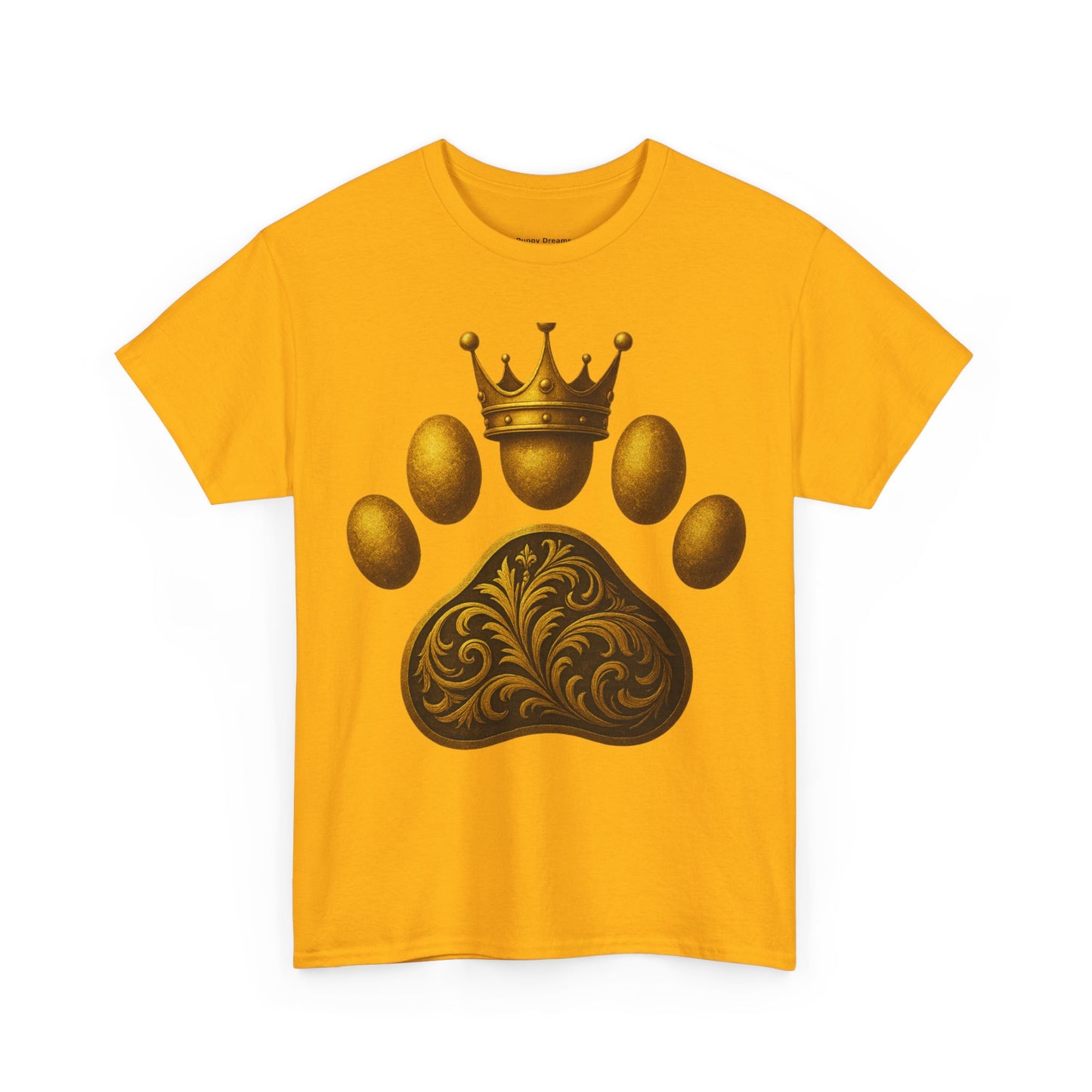 Crown Paw Print Tee, Dog Lover Shirt, Animal Royalty Fashion, Pet Gift, Casual Wear, Birthday Gift, Unisex Cotton T-Shirt