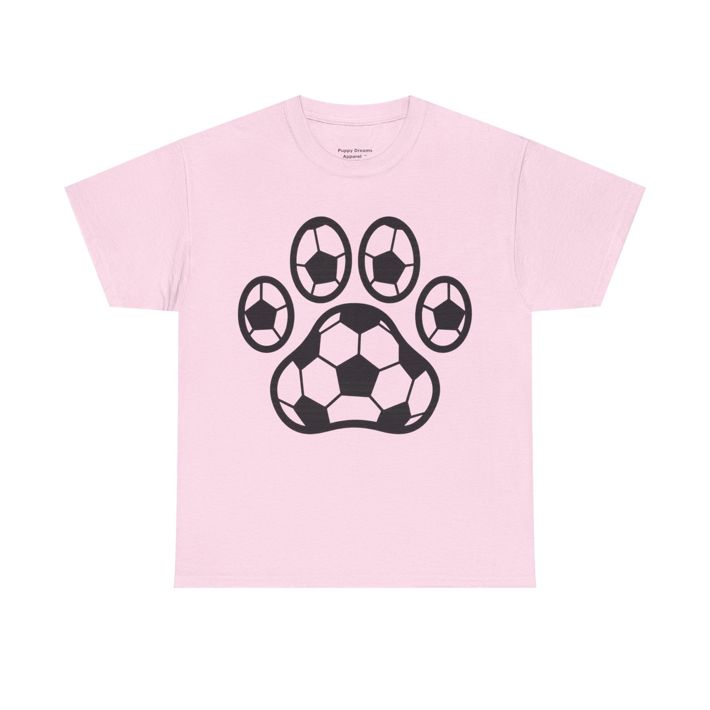 Soccer Paw Print T-Shirt - Pet Lover Gift, Unisex Tee, Football Shirt, Animal Lover Apparel, Sports Fan Gift