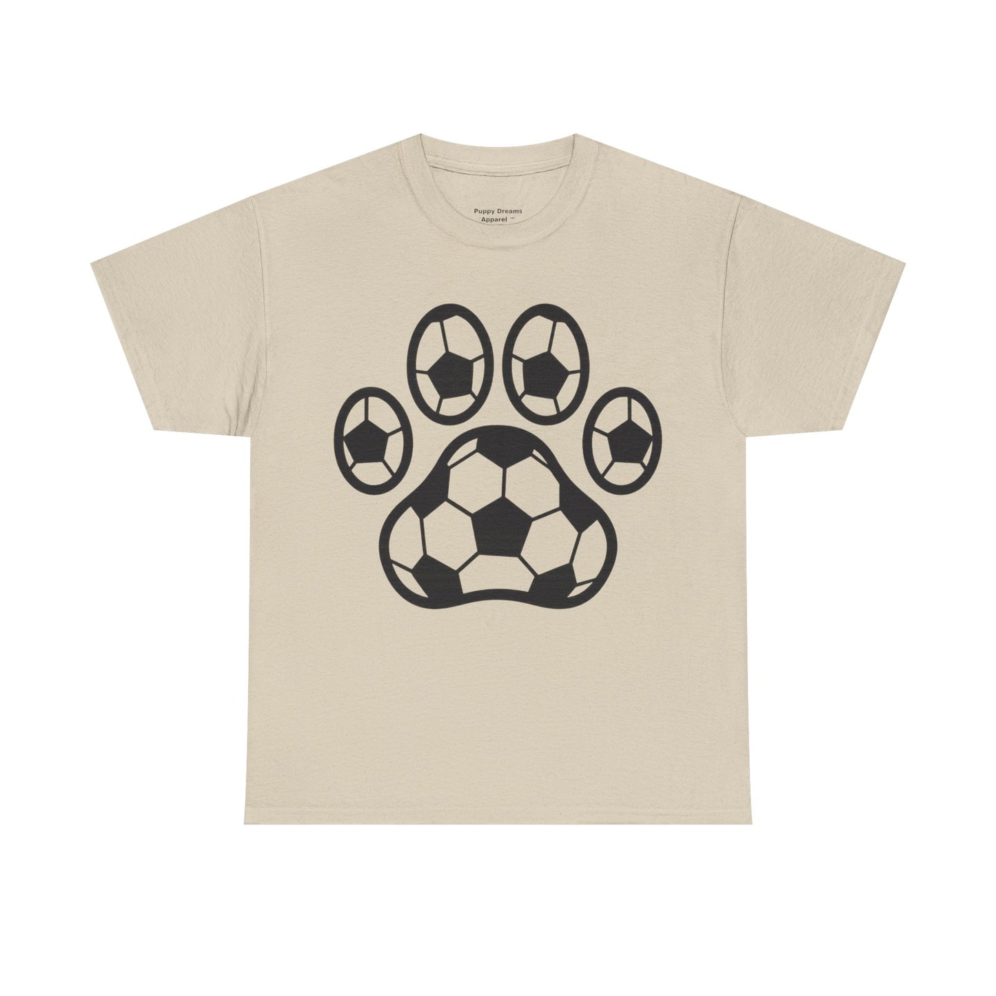 Soccer Paw Print T-Shirt - Pet Lover Gift, Unisex Tee, Football Shirt, Animal Lover Apparel, Sports Fan Gift