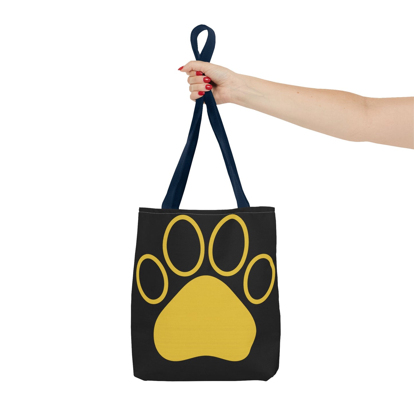 Custom Pet Lover Tote Bag, Yellow Paw Print, Eco-Friendly Bag, Gift for Pet Parents, Dog Mom Bag, Animal Lover Bag