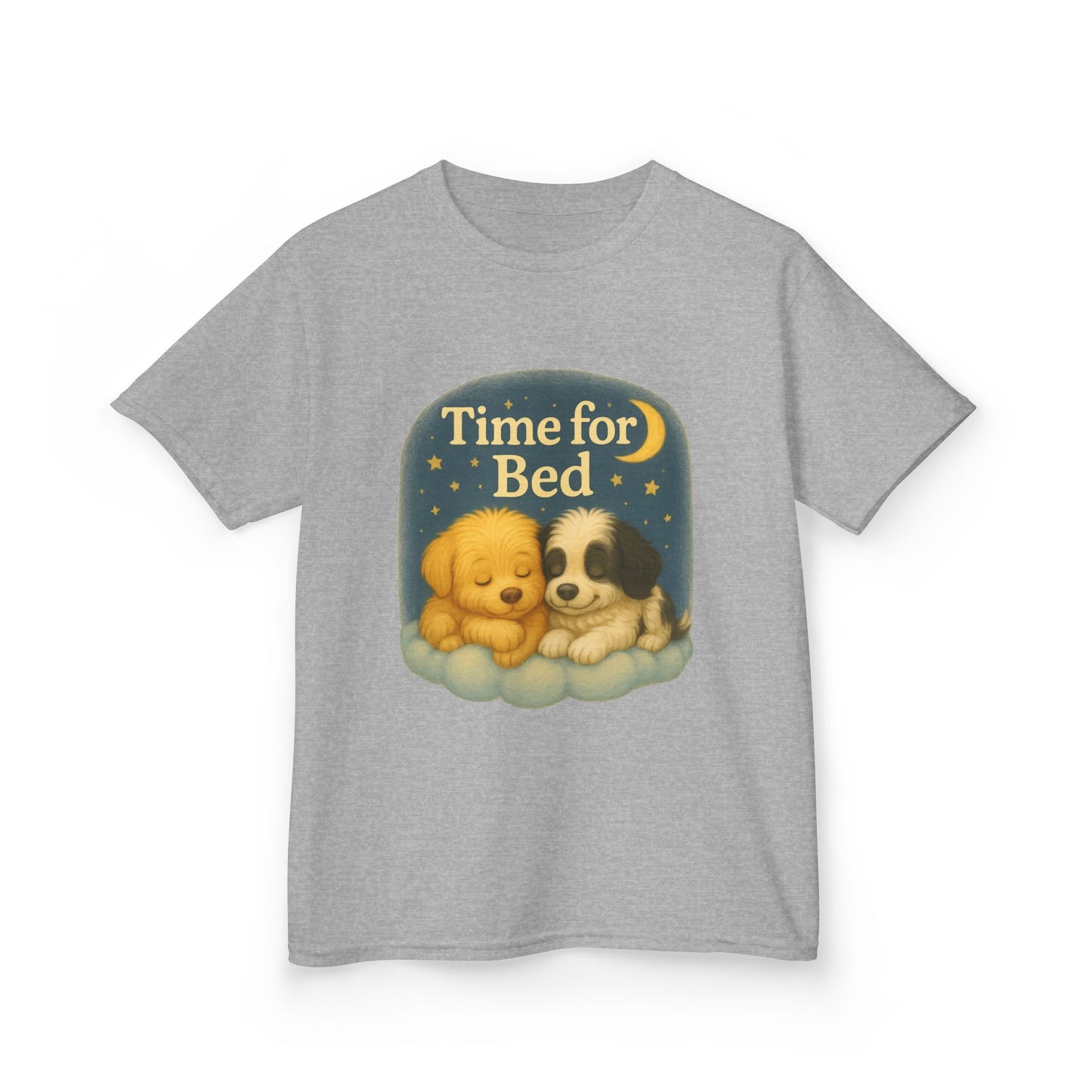 Cute Kids Bedtime Tee - Time for Bed Pajama Top, Children’s Sleepwear, Dog Lovers Gift, Cozy Bedtime Shirt, Fun Animal T-Shirt