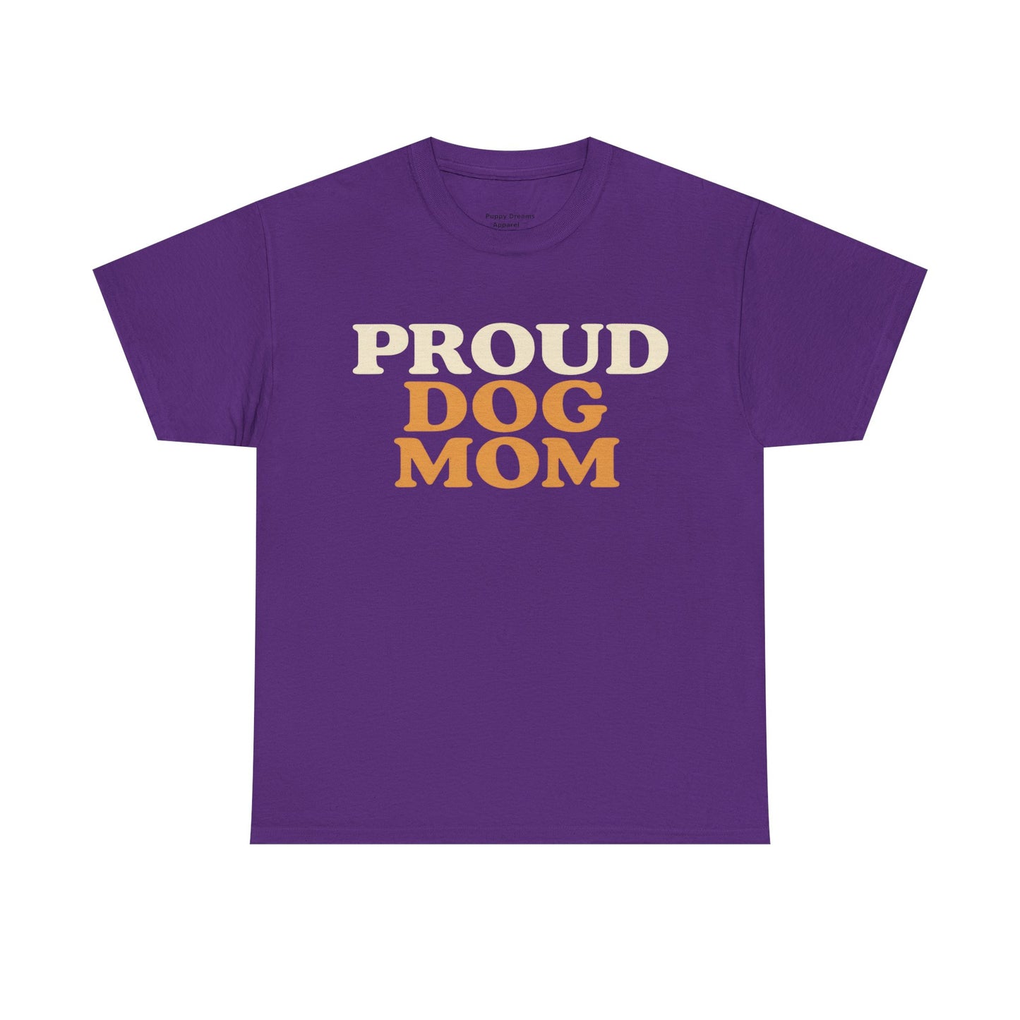 Proud Dog Mom Tee - Unisex Heavy Cotton T-Shirt, Dog Lover Gift, Pet Parent Apparel, Casual Weekend Outfit, Dog Mom Life