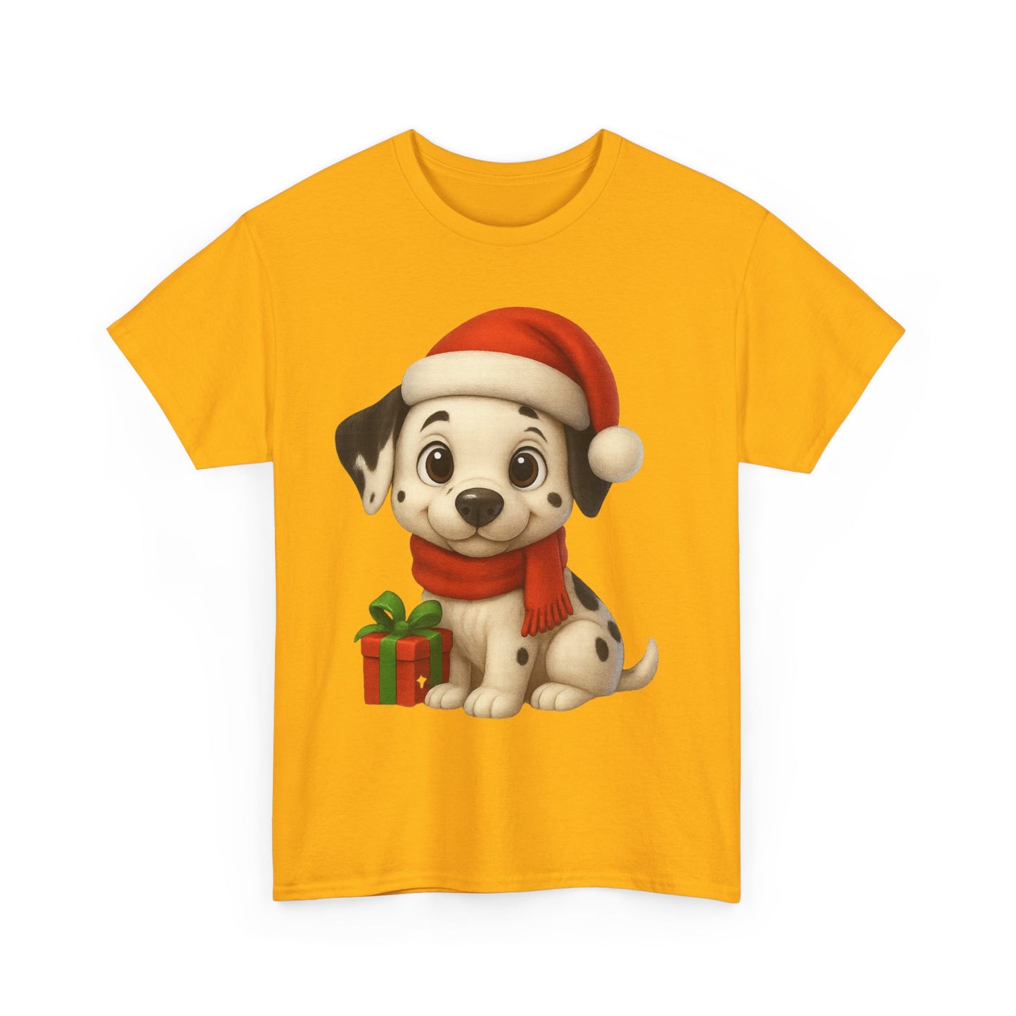 Adorable Christmas Puppy Tee - Unisex Heavy Cotton Tee