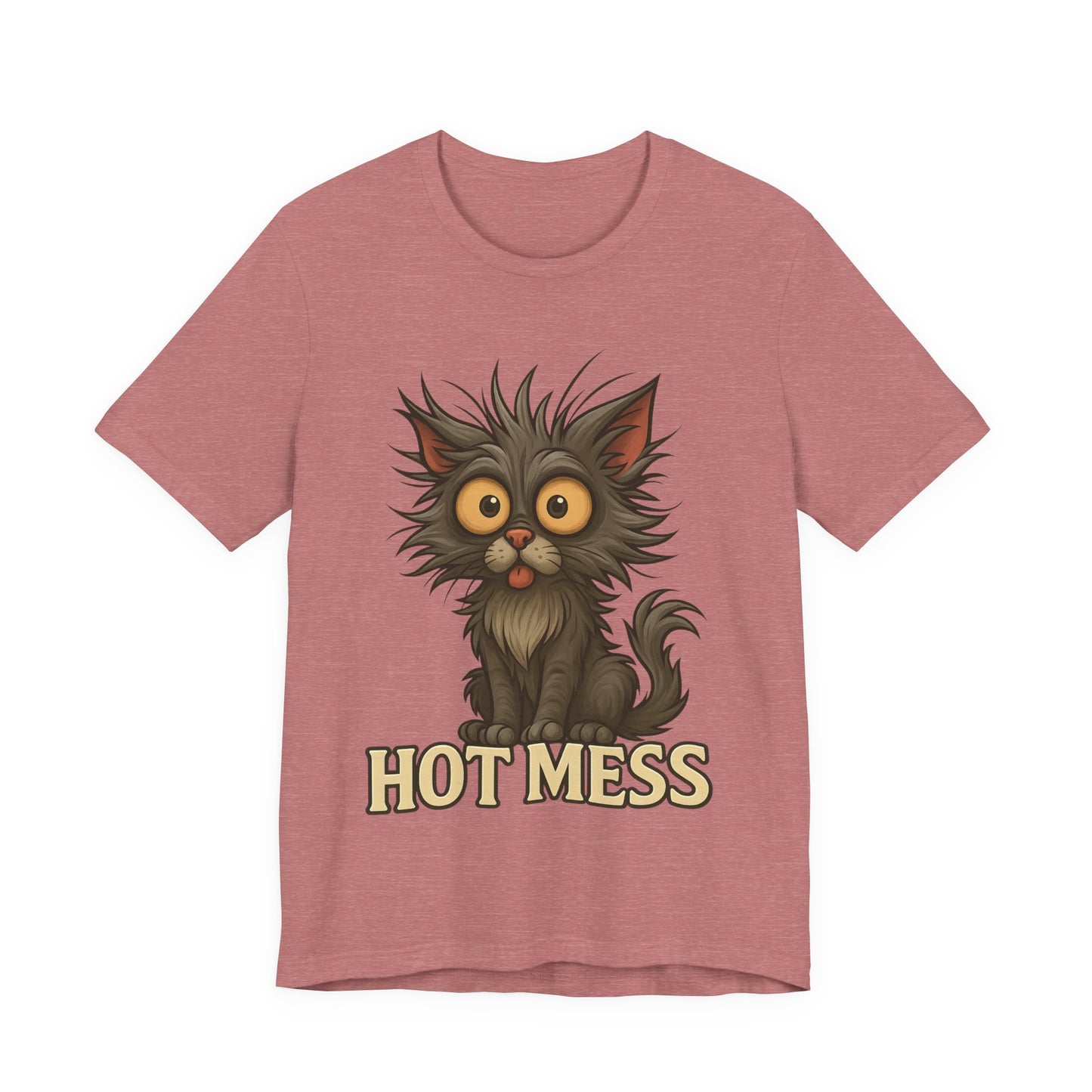Hot Mess Cat Tee — Funny Cute Cat Graphic T-Shirt