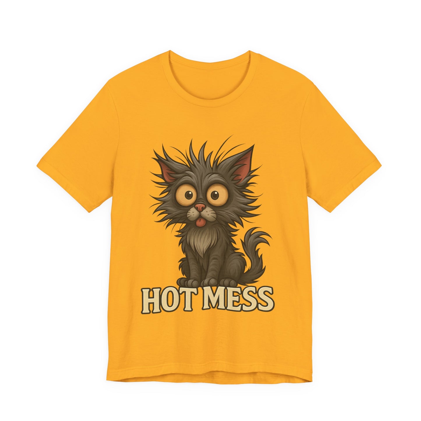 Hot Mess Cat Tee — Funny Cute Cat Graphic T-Shirt